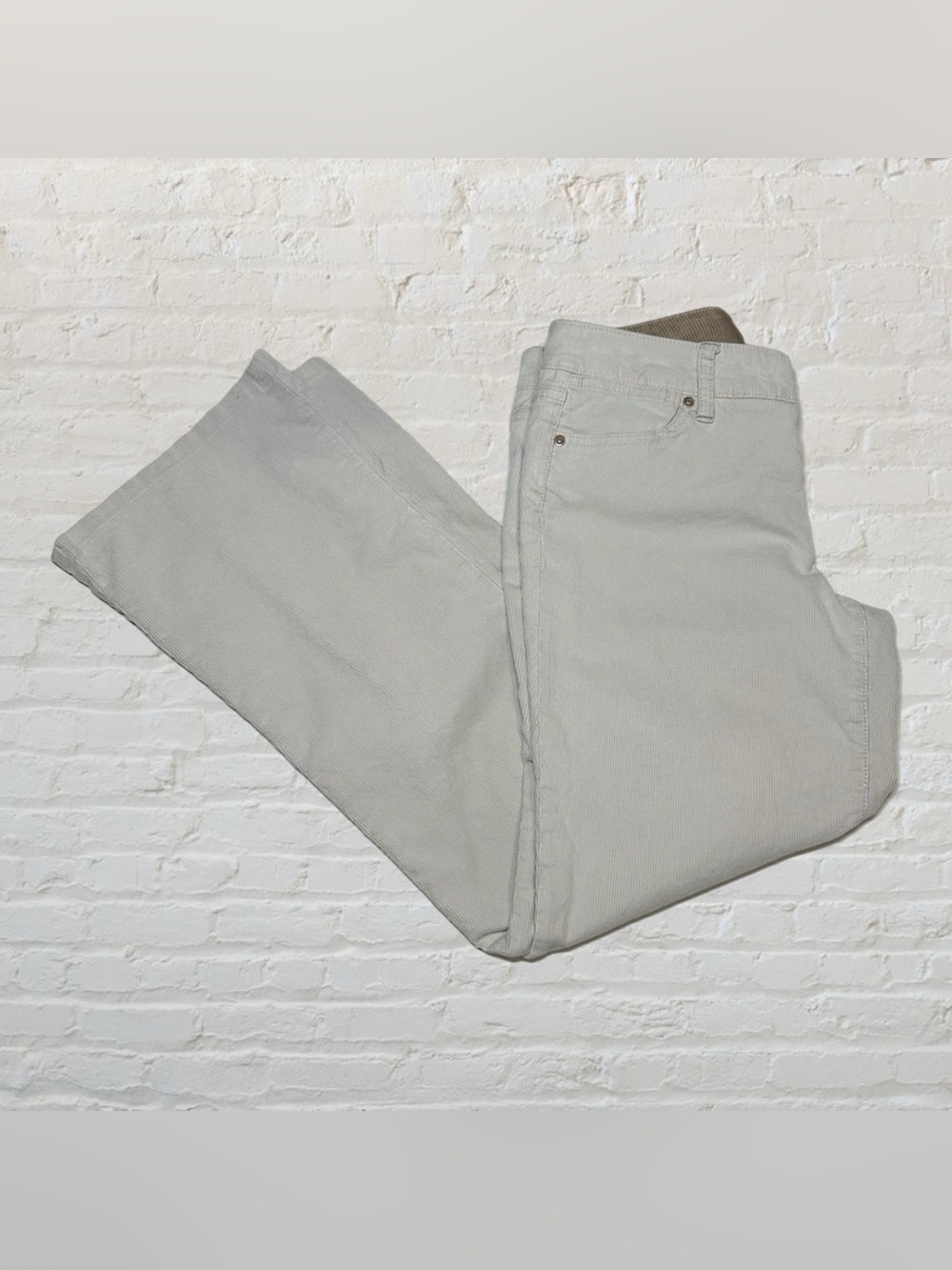 Gap Jeans White Vintage Fit Limited Edition Corduroy Flare Wide Leg Pants Size 8